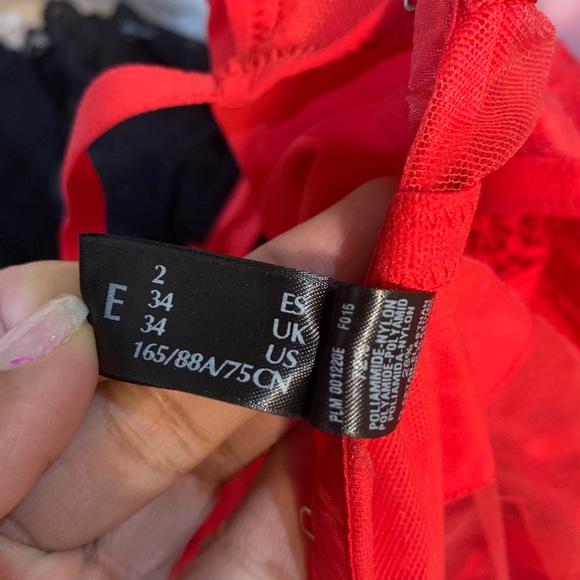 LA PERLA WOMEN BABY DOLLS, RED COLOR, gi 33 - Picture 9 of 11